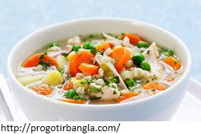 চিকেন ভেজিটেবল স্যুপ (Chicken vegetable soup)