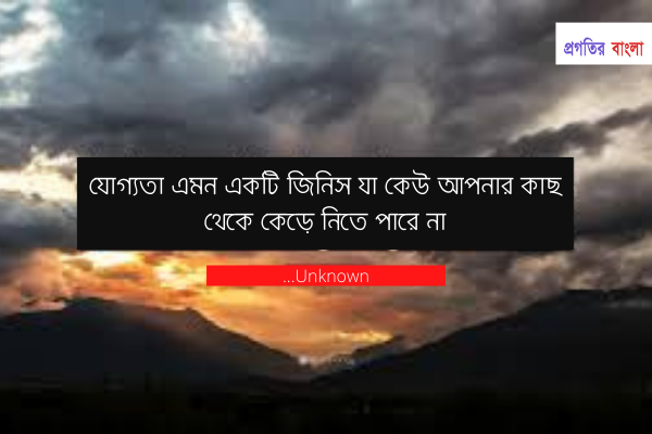 যোগ্যতা নিয়ে উক্তি