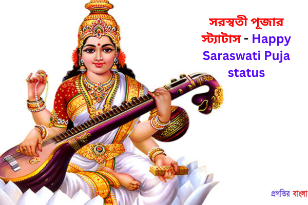 সরস্বতী পূজার স্ট্যাটাস
