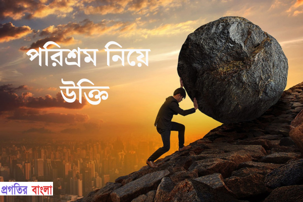 পরিশ্রম নিয়ে উক্তি