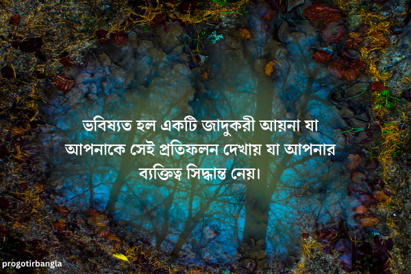  ভবিষ্যত হল একটি জাদুকরী আয়না যা আপনাকে সেই প্রতিফলন দেখায় যা আপনার ব্যক্তিত্ব সিদ্ধান্ত নেয়।