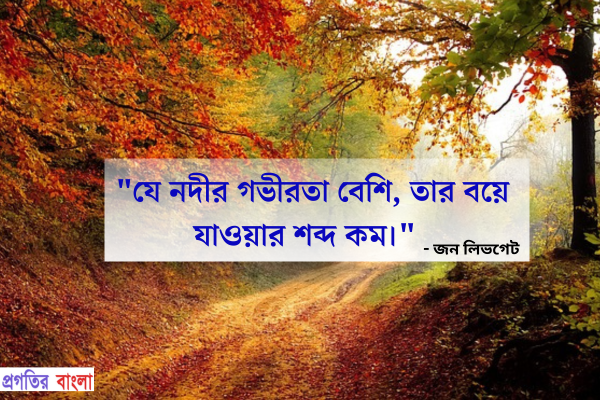  যে নদীর গভীরতা বেশি, তার বয়ে যাওয়ার শব্দ কম