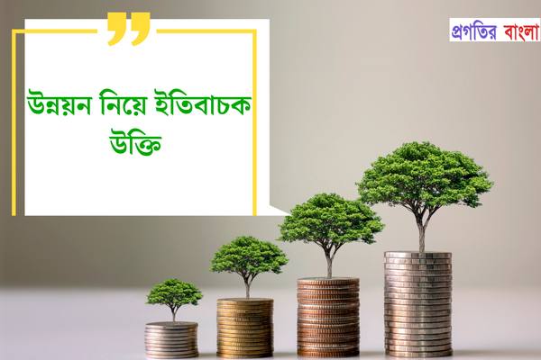 উন্নয়ন নিয়ে ইতিবাচক উক্তি