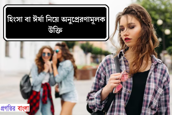 হিংসা বা ঈর্ষা নিয়ে অনুপ্রেরণামূলক উক্তি