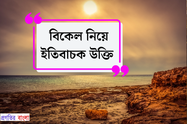 বিকেল নিয়ে ইতিবাচক উক্তি