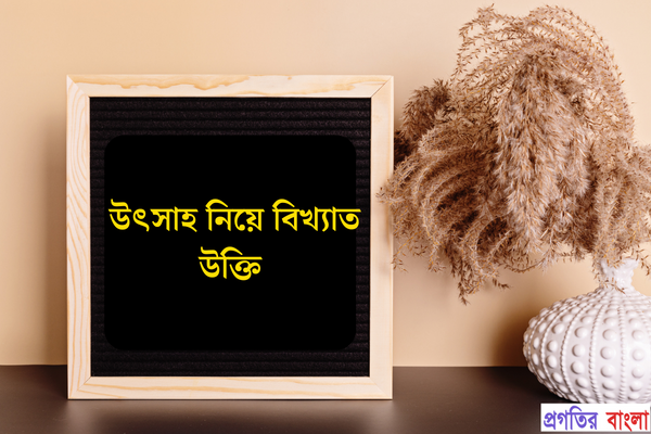 উৎসাহ নিয়ে বিখ্যাত উক্তি