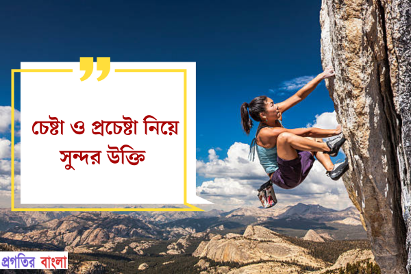 চেষ্টা ও প্রচেষ্টা নিয়ে সুন্দর উক্তি