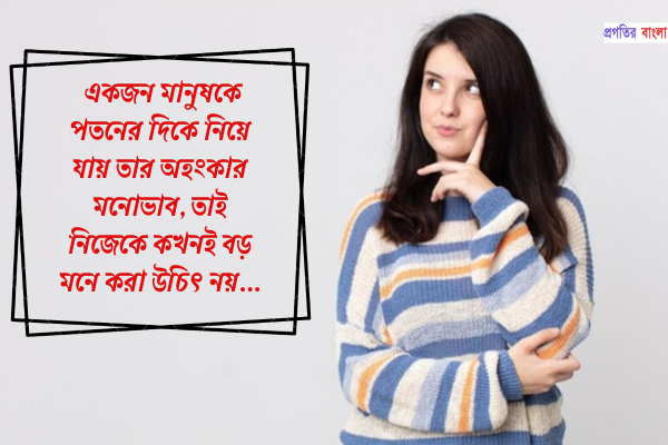 নিজেকে বড় মনে করা নিয়ে কিছু উক্তি