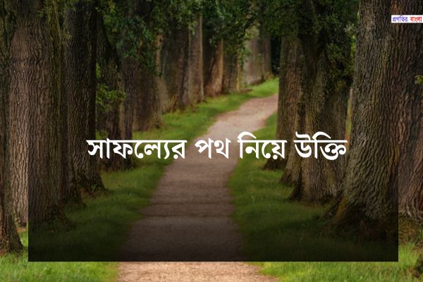 সাফল্যের পথ নিয়ে উক্তি