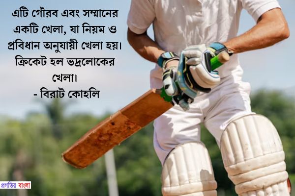 ক্রিকেট নিয়ে বিখ্যাত উক্তি