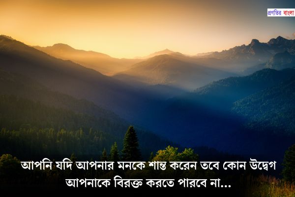 মনের শান্তি নিয়ে ইতিবাচক উক্তি।