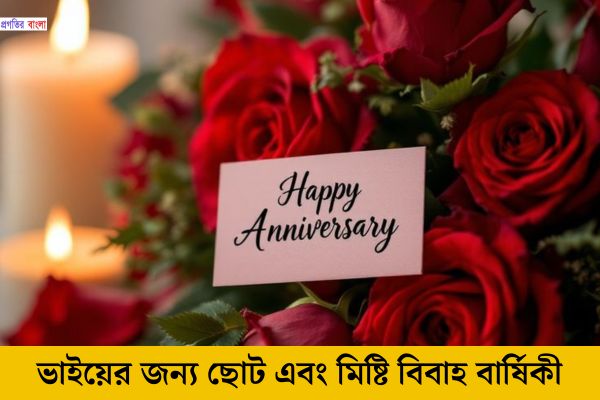 ভাইয়ের জন্য ছোট এবং মিষ্টি বিবাহ বার্ষিকী শুভেচ্ছা