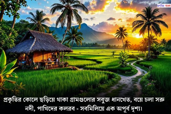 গ্রামের প্রকৃতি নিয়ে ক্যাপশন 