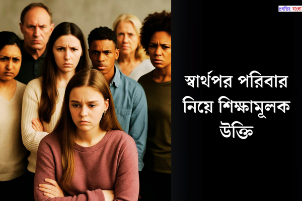 স্বার্থপর পরিবার নিয়ে শিক্ষামূলক উক্তি