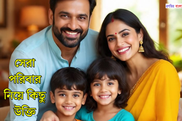 সেরা পরিবার নিয়ে কিছু উক্তি