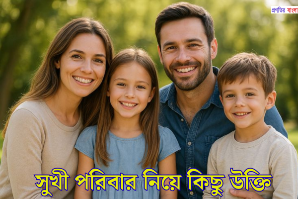 সুখী পরিবার নিয়ে কিছু উক্তি