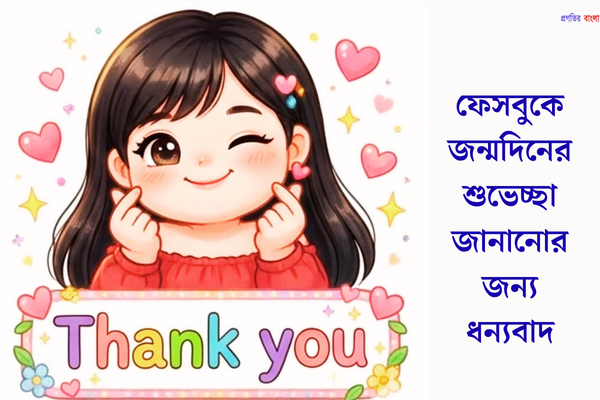 ফেসবুকে জন্মদিনের শুভেচ্ছা জানানোর জন্য ধন্যবাদ