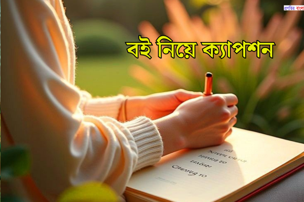 বই নিয়ে ক্যাপশন