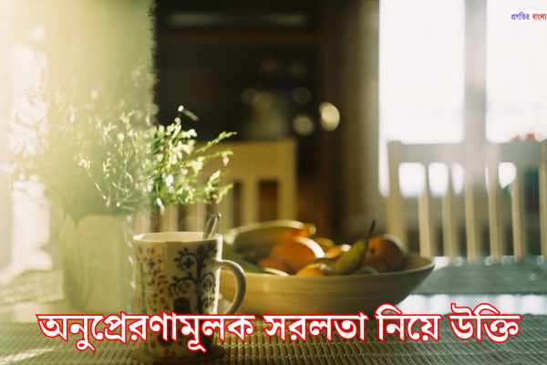 অনুপ্রেরণামূলক সরলতা নিয়ে উক্তি
