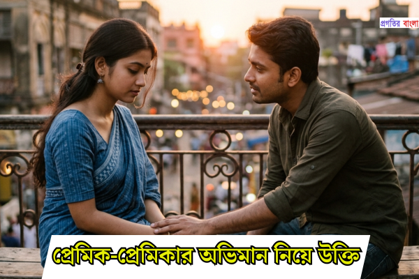 প্রেমিক-প্রেমিকার অভিমান নিয়ে উক্তি