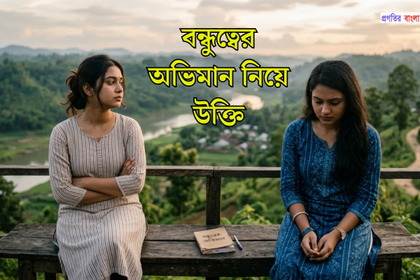 বন্ধুত্বের অভিমান নিয়ে উক্তি