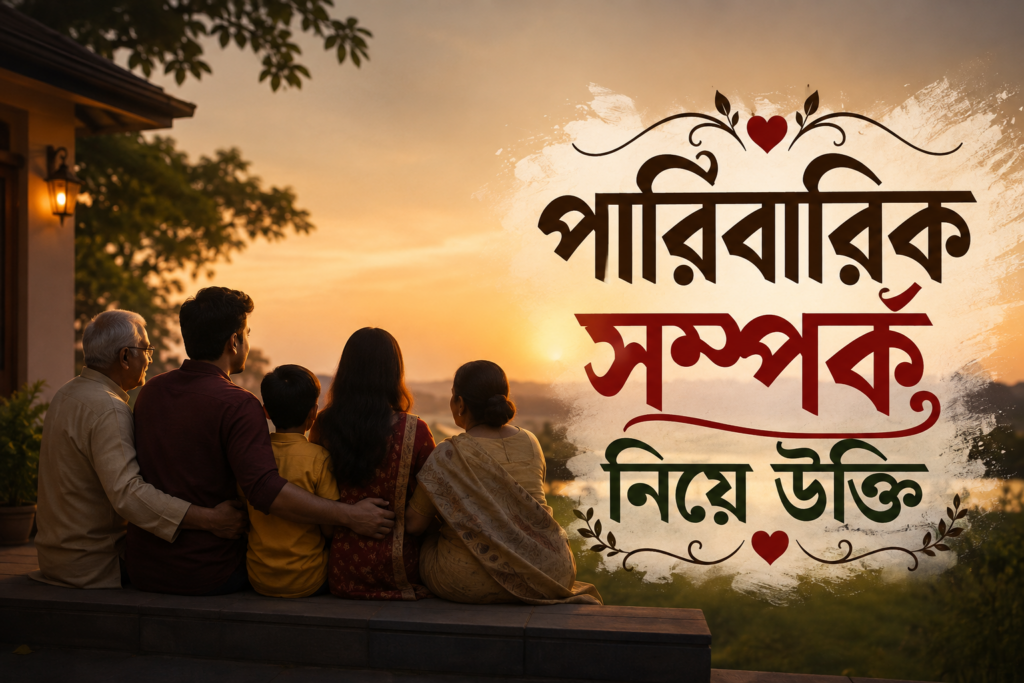 পারিবারিক সম্পর্ক নিয়ে উক্তি