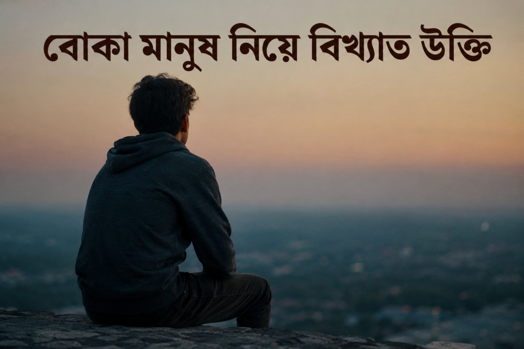 বোকা মানুষ নিয়ে উক্তি