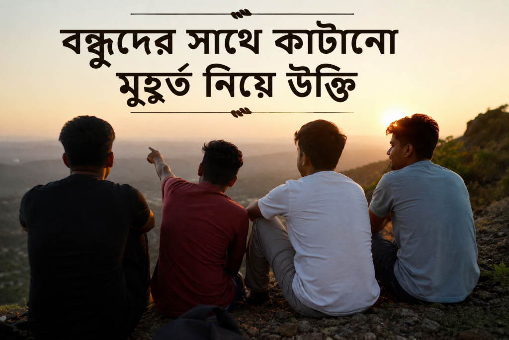 বন্ধুদের সাথে কাটানো মুহূর্ত নিয়ে উক্তি