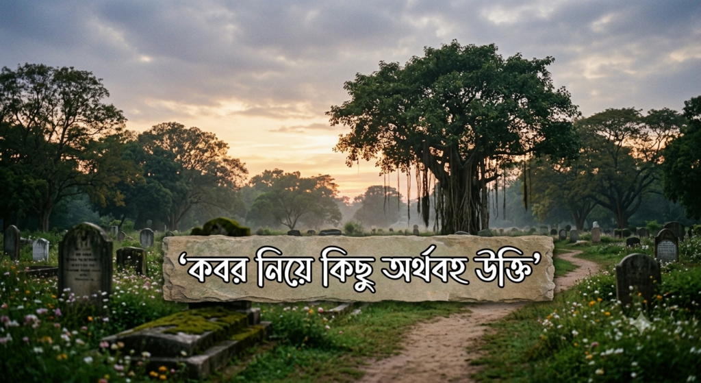 কবর নিয়ে কিছু অর্থবহ উক্তি