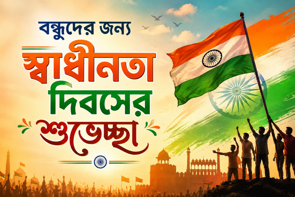 বন্ধুদের জন্য স্বাধীনতা দিবসের শুভেচ্ছা