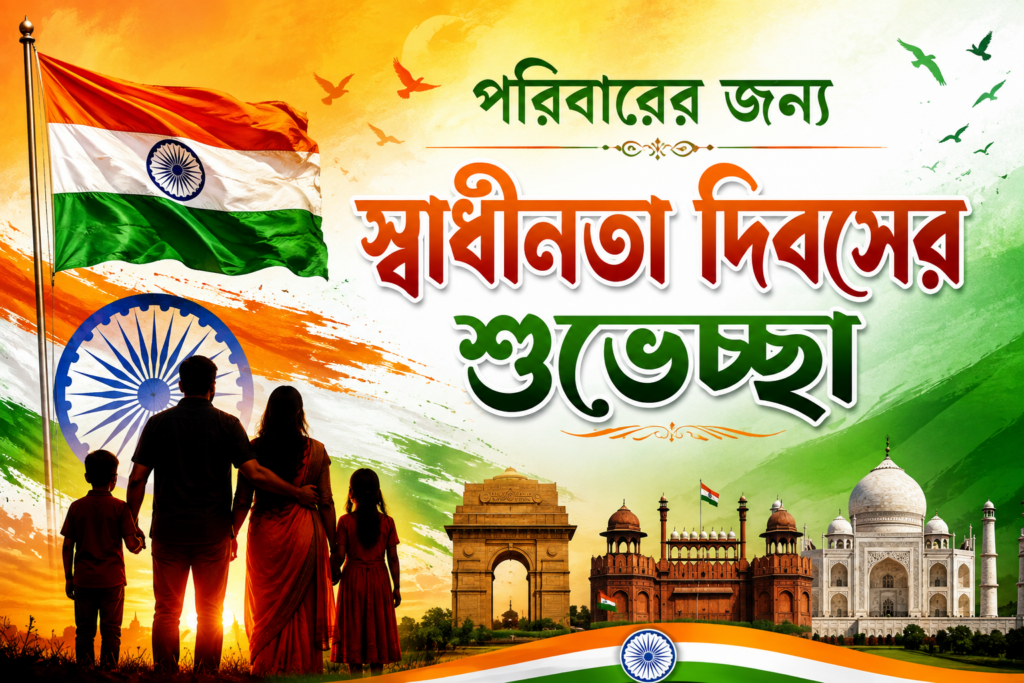 পরিবারের জন্য স্বাধীনতা দিবসের শুভেচ্ছা
