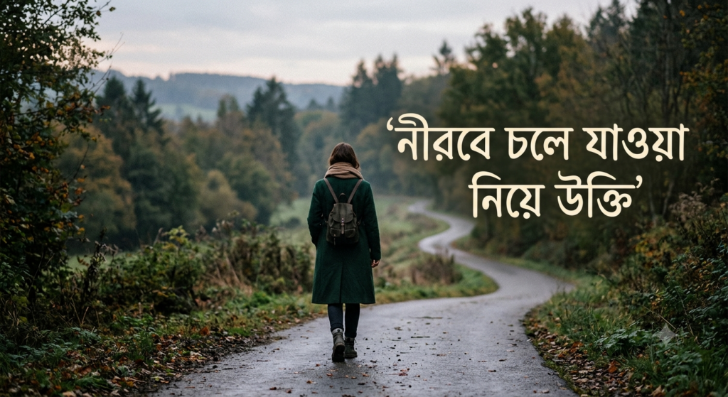 নীরবে চলে যাওয়া নিয়ে উক্তি