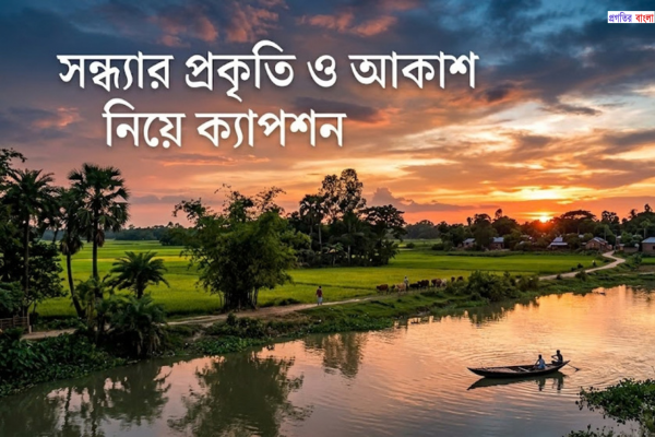 সন্ধ্যার প্রকৃতি ও আকাশ নিয়ে ক্যাপশন