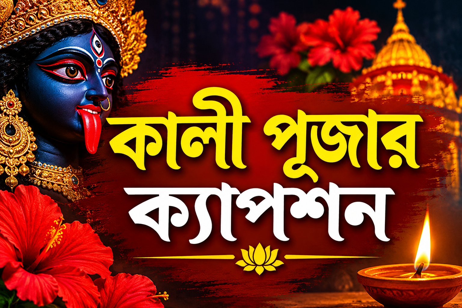 কালী পূজার ক্যাপশন